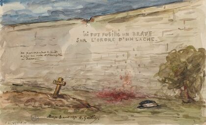 Ici fut fusillé un brave sur l’ordre d’un lâche (1871)
