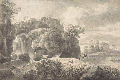 Ideal Landscape with a Shepherd and Cows