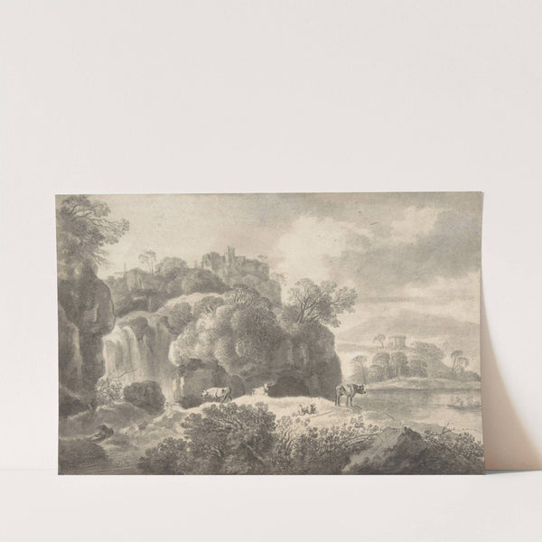 Ideal Landscape with a Shepherd and Cows by Johann Christian Klengel
