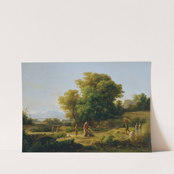 Ideale Landschaft mit Boas und Ruth by Károly Markó