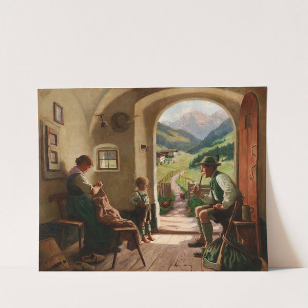 Idyllic Family Scene by Emil Rau