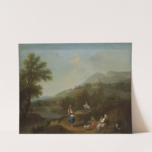 Idyllic River Landscape with Figures (After 1762) by Francesco Zuccarelli