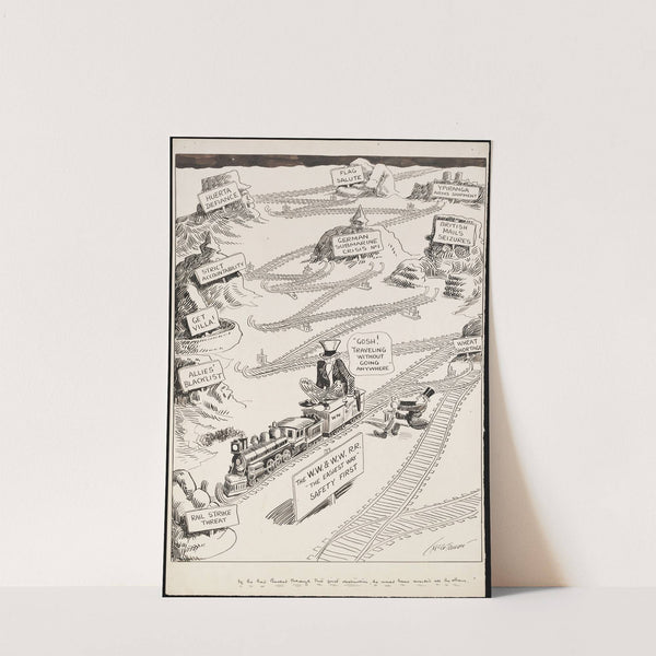 If he had backed through that first obstruction, he would have avoided all the others (1916) by John Tinney McCutcheon