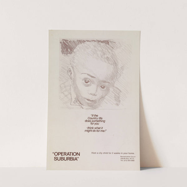 If the country life does something for you, think what it might do for me! Host a city child for 2 weeks in your home. by Anonymous