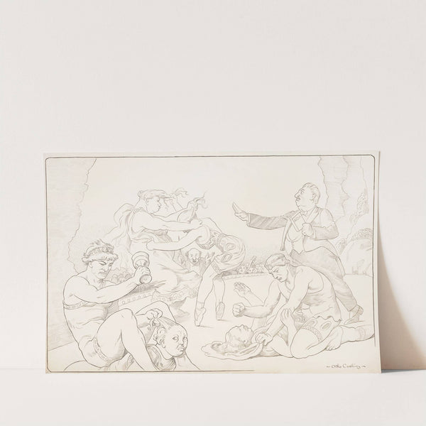 If they acted the way they feel. Russian dancers and German singers rehearsing together (1916) by Otho Cushing