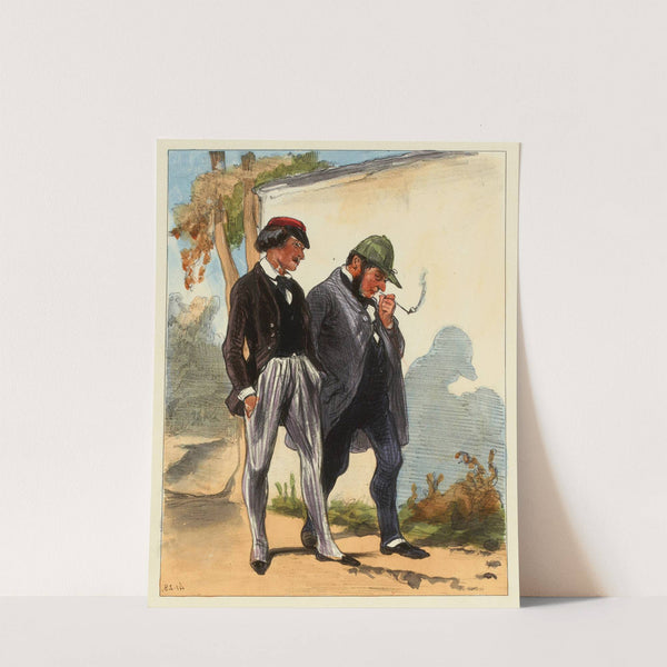 Il faut te décider voyons Epouse Claire, avec le bois de Nangie, ou prends Clémence (1840-1841) by Paul Gavarni