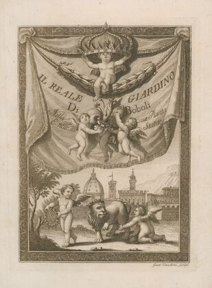 Il reale giardino di Boboli nella sua pianta e nelle sue statue – Title page