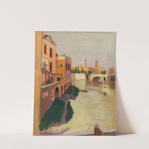 Île du Tibre ou île San Bartolomeo, Rome (1928) by Maurice Denis