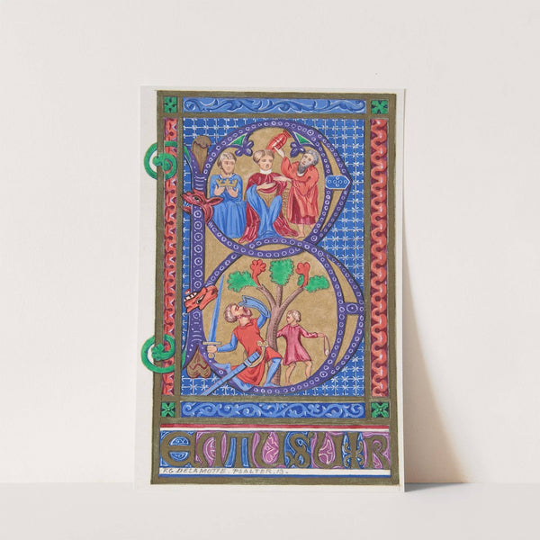 Illuminated Initial 'B' by Freeman Gage Delamotte
