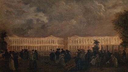 Illumination de la place Louis-XV à l’occasion de la naissance du dauphin, en octobre 1781 (1781)
