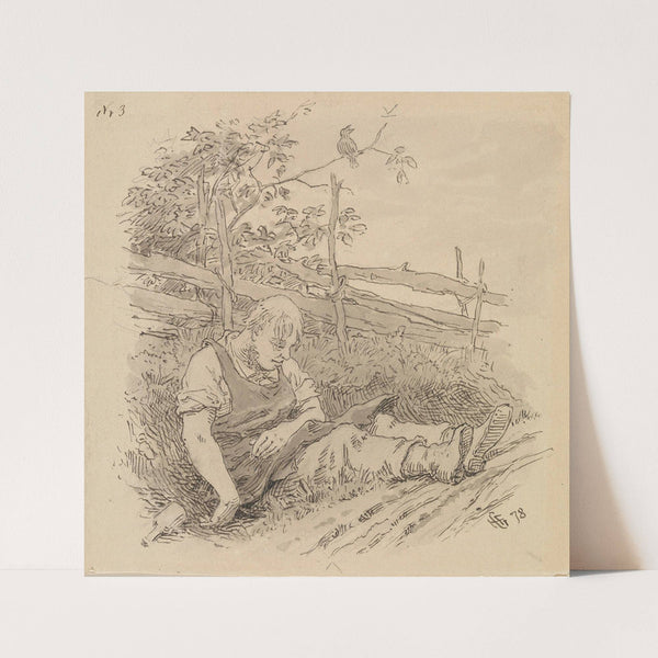 Illustrasjon til ‘En Aftenstund i et Proprietærkjøkken’ i P. Chr. Asbjørnsen, Norske folke- og Huldre-Eventyr i Udvalg, Kjøbenhavn 1879 (1878) by Hans Gude