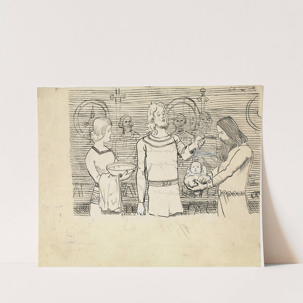 Illustrasjon til ‘Håkon den godes saga’ i Snorre Sturlason, Kongesagaer, Kristiania 1899 (1895-1899) by Christian Krohg