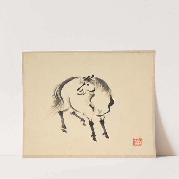 Illustrated book of horses Pl.01 (18th Century) by Tsurusawa Tansaku