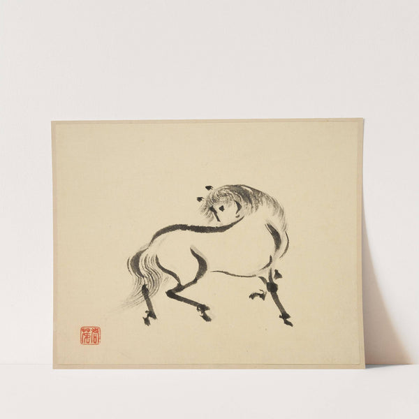 Illustrated book of horses Pl.02 (18th Century) by Tsurusawa Tansaku