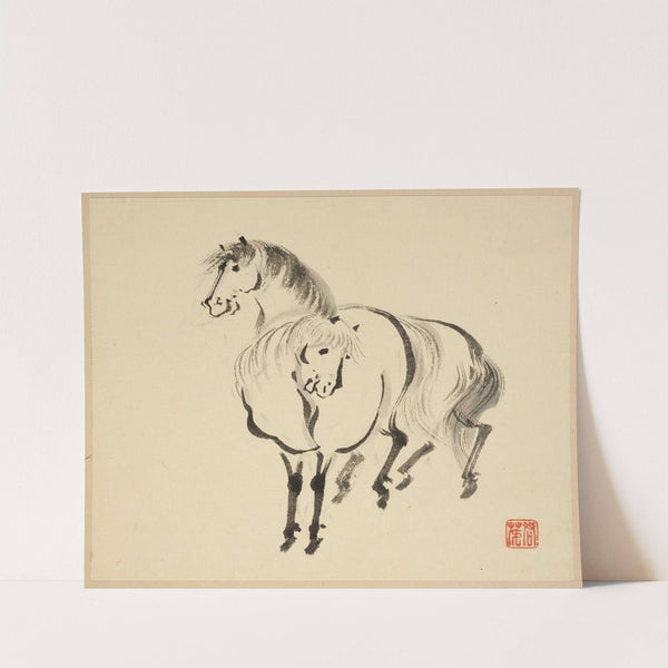 Illustrated book of horses Pl.03 (18th Century) by Tsurusawa Tansaku