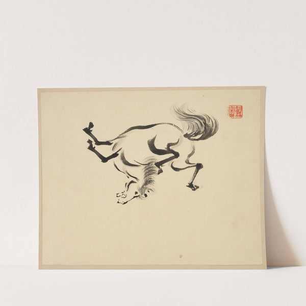 Illustrated book of horses Pl.09 (18th Century) by Tsurusawa Tansaku