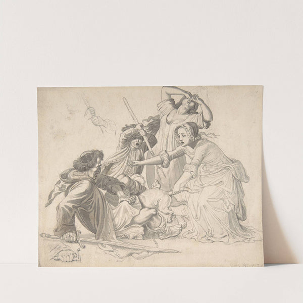 Illustration for Reinecke Fuchs; Tomcat Hinz being hit instead of Reinecke by Wilhelm von Kaulbach