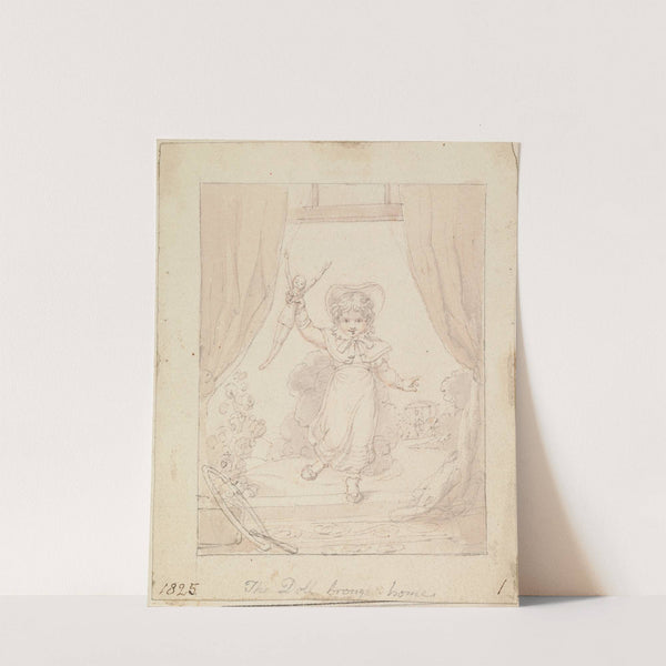 Illustration for The New Doll; The Doll brought Home by Edward Francis Burney