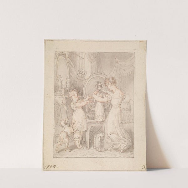 Illustration for- The New Doll; Untitled by Edward Francis Burney