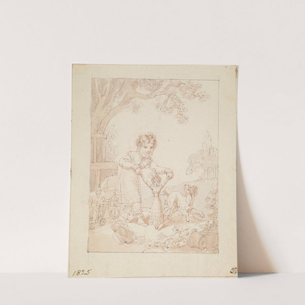 Illustration for The New Doll; Untitled by Edward Francis Burney