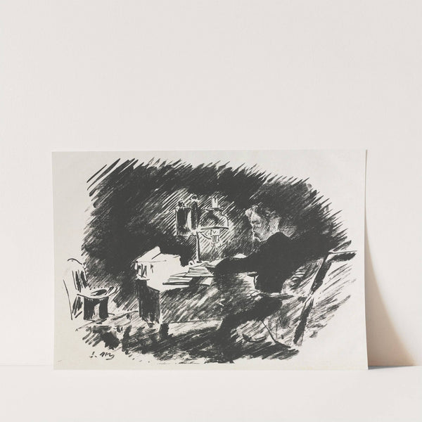 Illustration for The Raven by Edgar Allan Poe (1875) by Édouard Manet