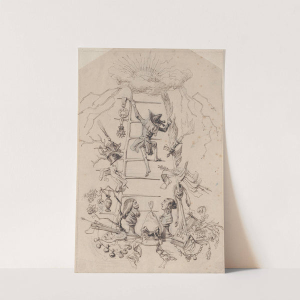 Illustration in Jérôme Paturot, by Louis Reybaud, Paris, 1846 by J. J. Grandville