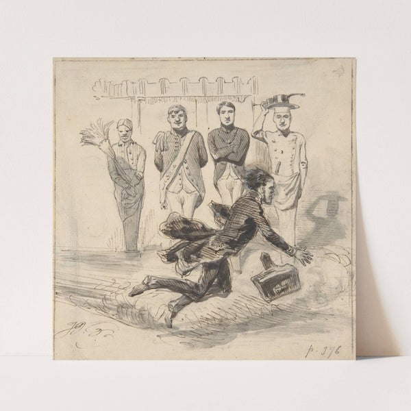 Illustration in Jérôme Paturot, by Louis Reybaud, Paris, 1846 by J. J. Grandville