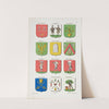 Illustration Page from ‘De ambachten en neringen van Brugge’ by Gailliard; The Coats of Arms of the Guilds Plate 5. (1854) by Auguste Ancot