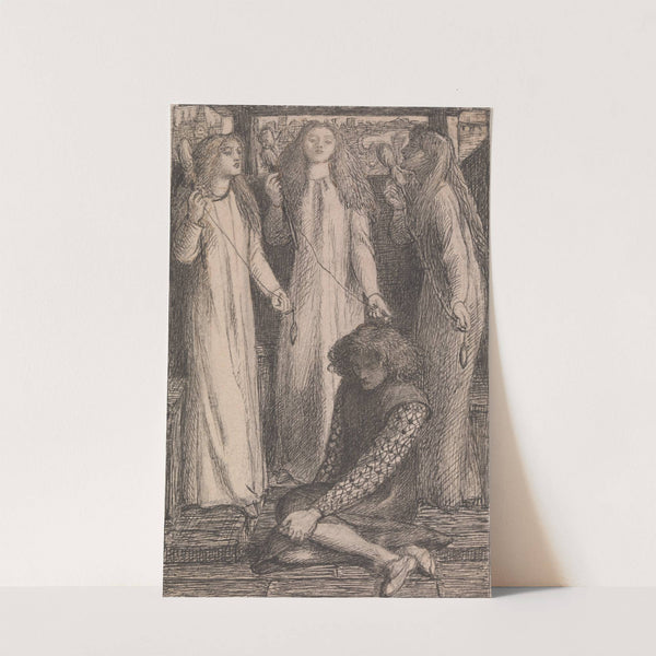 Illustration to the Maids of Elfen-Mere (1854) by Dante Gabriel Rossetti