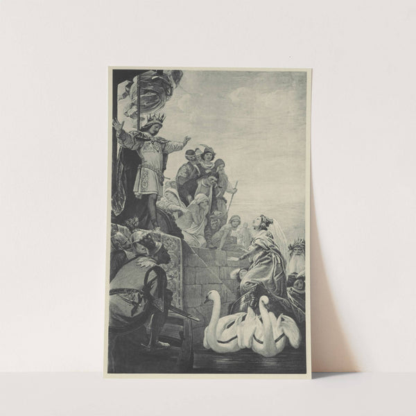 Illustration zu dem Mährchen vom Rhein und dem Müller Radlauf (circa 1900) by Eduard von Steinle