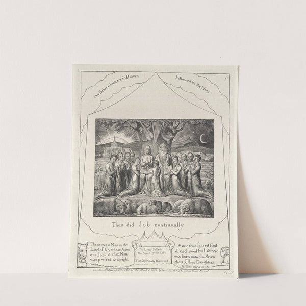 Illustrations of the book of Job Pl.02 by William Blake