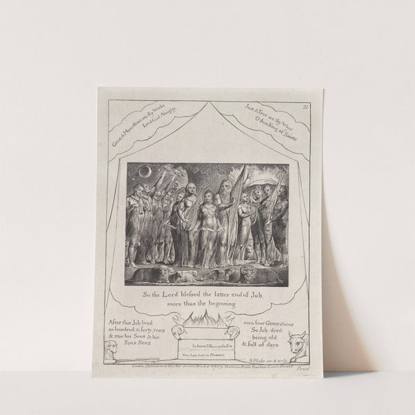 Illustrations of the book of Job Pl.22 by William Blake