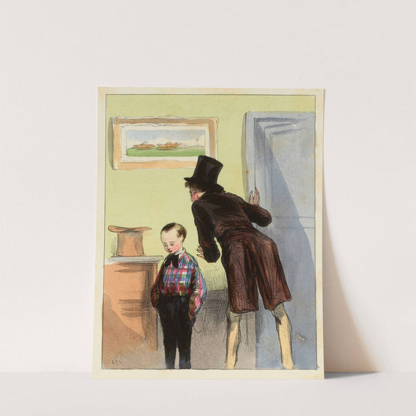 Ils t’ont dit de jouer tant que tu voudras dans la salle à manger et ta mère. t’a donné. quatre sous. malhe (1838-1840) by Paul Gavarni