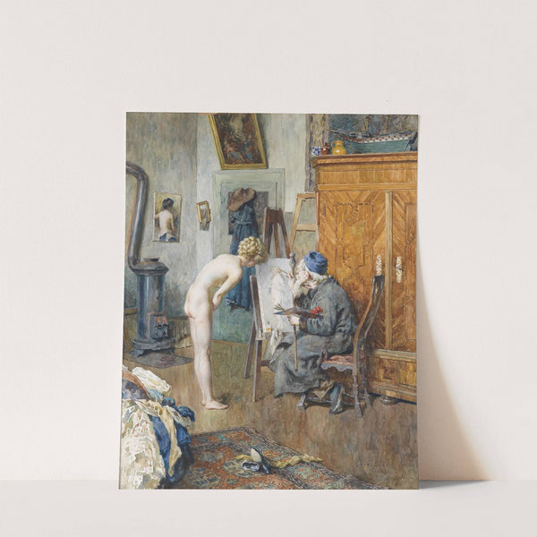 Im Atelier by Heinrich Rettig