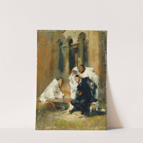 Im Klosterhof (Drei Dominikaner) by Johann Till the younger