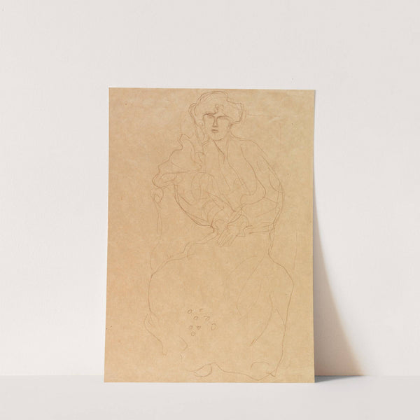 Im Lehnstuhl Sitzende von vorne by Gustav Klimt