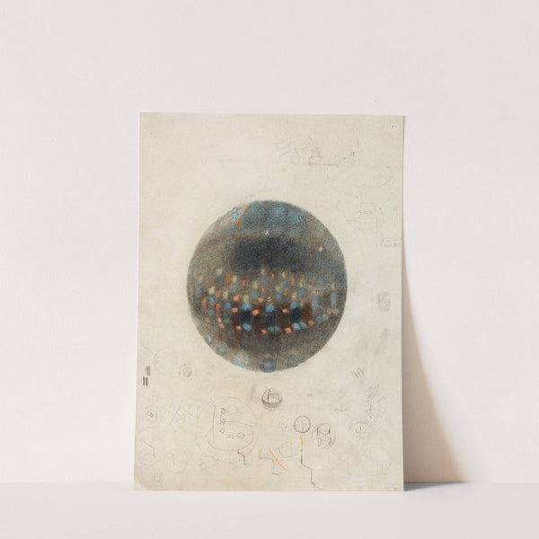 Im Münster (Erwartung). Studie zum Glasfenster im Zwinglihaus Zürich-Wiedikon (Gesamtkomposition) by Otto Meyer-Amden