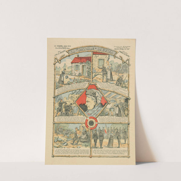 Imagerie d’Epinal. N° 120ter, La guerre 1914-1915 en images – faits, combats, épisodes, récits. La ‘Joconde’ de l’Yser – Miette Debeuf (1916) by Georges Morinet