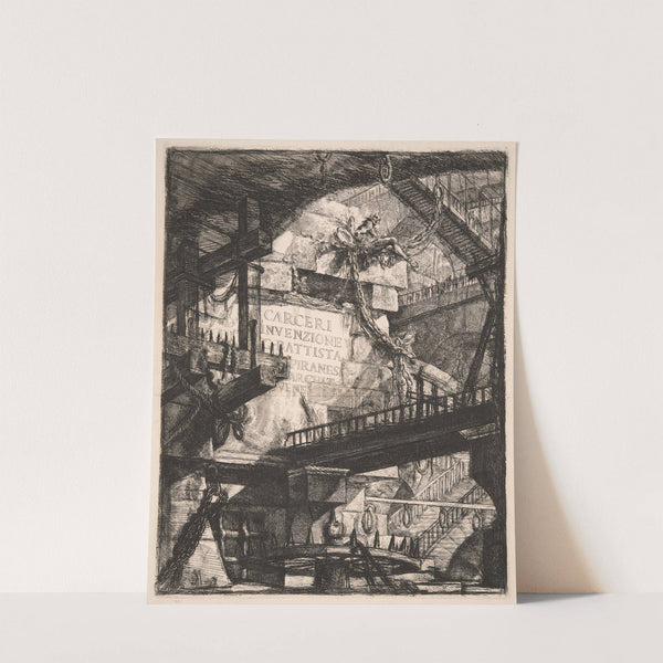 Imaginary Prisons of G. Battista Piranesi, Venetian Architect; title page by Giovanni Battista Piranesi