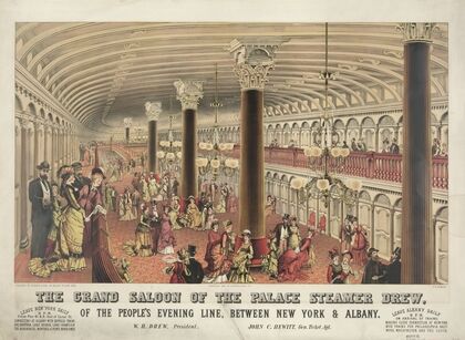 The grand saloon of the palace steamer Drew (1878) — size preview