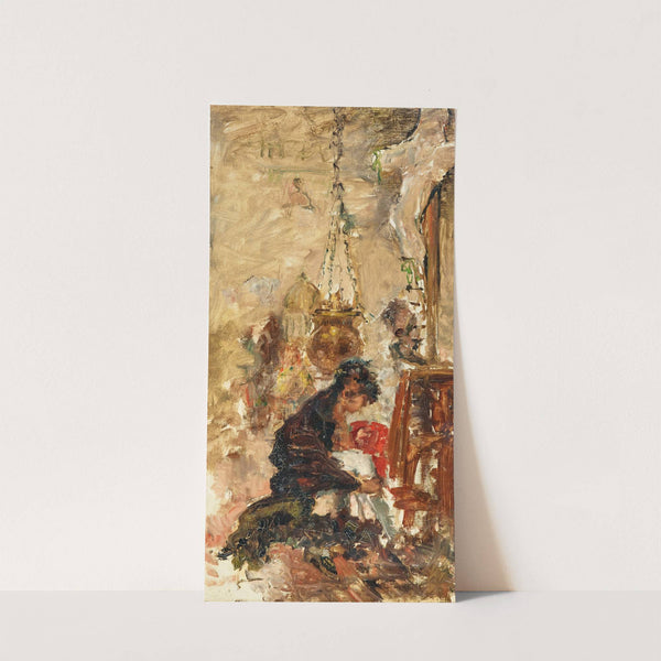 In a Church, study by Giacomo Favretto