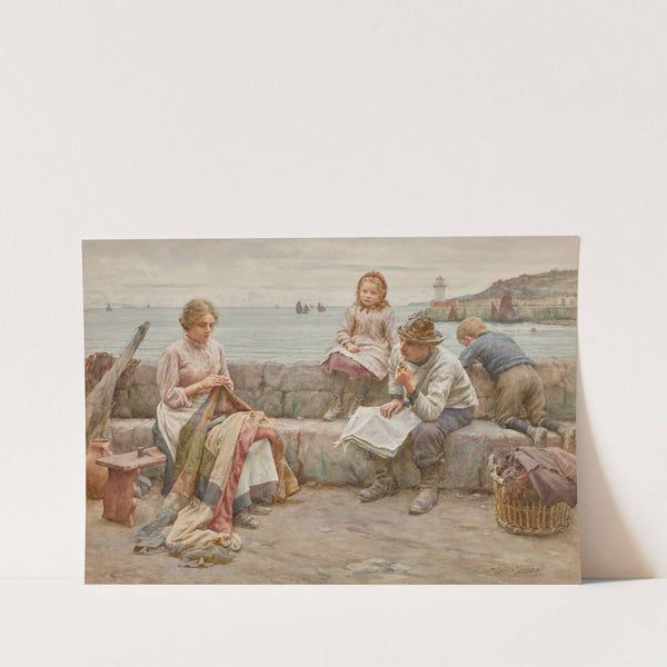 In a Cornish Fishing Village by Walter Langley