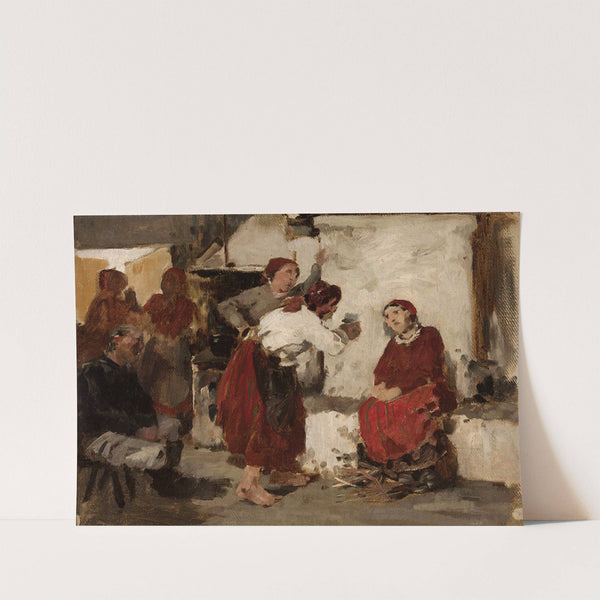 In a cottage by Zdzisław Jasiński