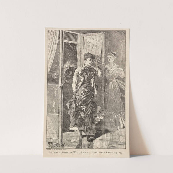 In Came a Storm of Wind, Rain and Spray – and Portia (1869) by Winslow Homer