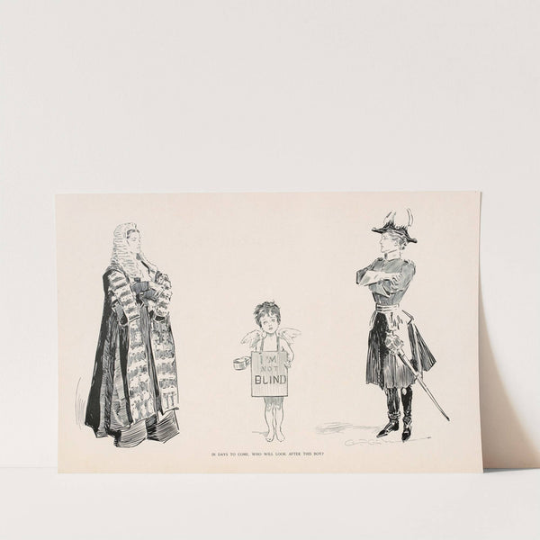 In days to come, Who will look after this boy (1896) by Charles Dana Gibson