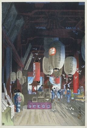 In de Kannon tempel in Asakusa