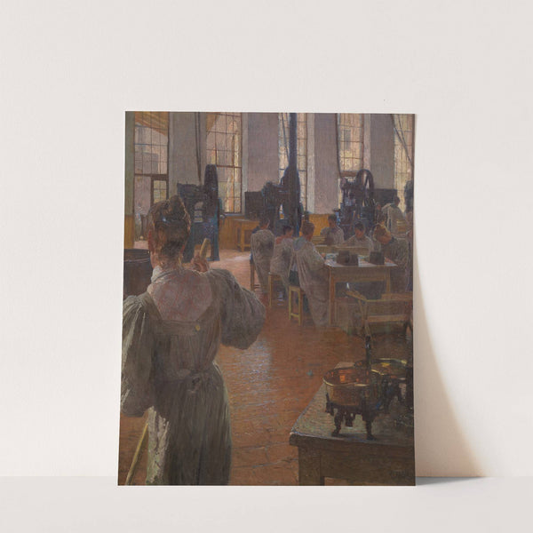 In der Kaffeemittelfabrik (1900) by Carl Moll