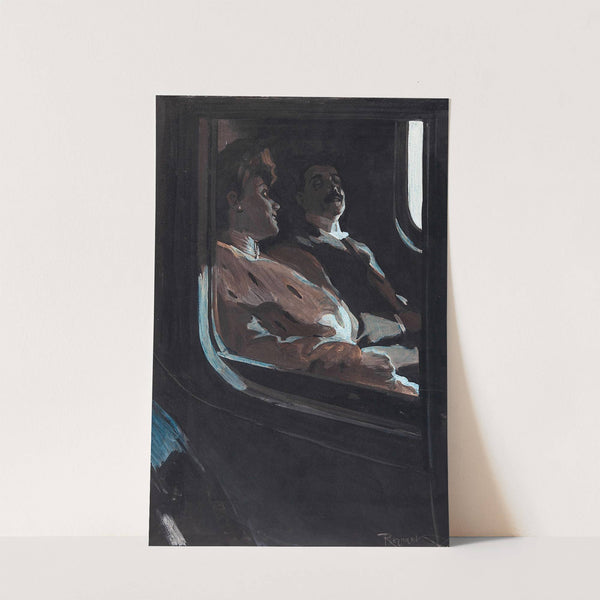 In der Kutsche by Ferdinand Freiherr von Reznicek