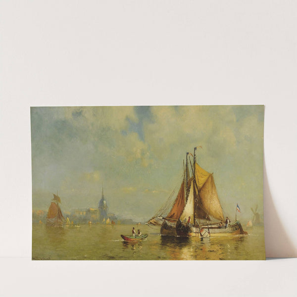 In Dordrecht Harbor, Holland by Walter Franklin Lansil