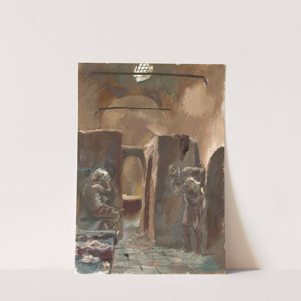 In einem Hammam in Tunis (Tunesien) (1930) by Alexandre Jacovleff